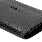 Wojas Black Leather Snap Wallet with Black Wojas Logo | 9103551