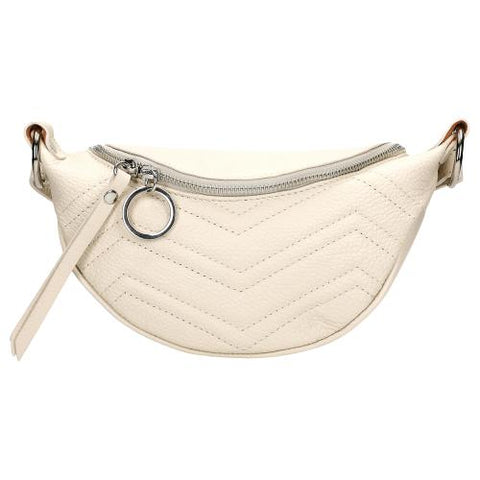 Wojas Beige Leather Waist Bag | 8009354