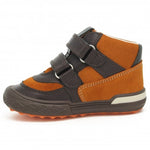 Bartek Boys' Brown-Orange Prophylactic Leather Ankle Sneakers | 91756-024
