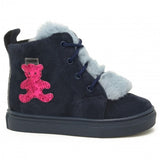 Bartek Girls' Dark Blue Insulated Ankle Boots with Bear | 11570007