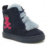 Bartek Girls' Dark Blue Insulated Ankle Boots with Bear | 11570007