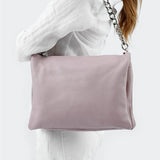 Wojas Pastel Purple/ Pink Leather Crossbody Bag | 8016755