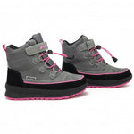 Bartek Girls' Gray and Pink Insulated Ankle Boots | 17288004
