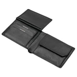 Wojas Black Leather Wallet with Silver Logo PREMIUM LINE | 91041-51