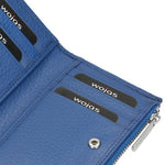 Wojas Blue Leather Zip Wallet | 9102256