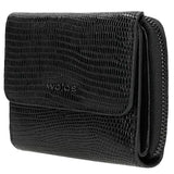 Wojas Black Leather Zip Around Wallet with Decorative Embossing | 91021-51