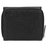 Wojas Black Leather Zip Around Wallet with Decorative Embossing | 91021-51