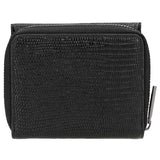 Wojas Black Leather Zip Around Wallet with Decorative Embossing | 91021-51