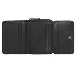 Wojas Black Leather Zip Around Wallet with Decorative Embossing | 91021-51