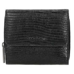 Wojas Black Leather Zip Around Wallet with Decorative Embossing | 91021-51