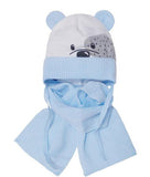 Light Blue Tied Beanie and Scarf Set - 0-12 months | 38/422-LB