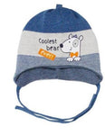 Dark Blue Beanie with Bear Print 0-12 months | 40/023-DB