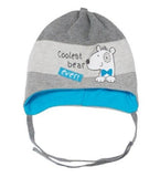 Gray Beanie with Bear Print 0-12 months | 40/023-G