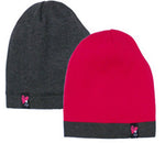 Dark Pink and Dark Gray Double-sided Cotton Beanie 6-12 years | 40/135-DP