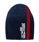 Dark Blue Graphic Beanie With Stripes 6-12-years | 42-211-DB