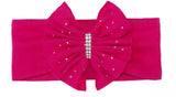 Dark Pink Cotton Headband with Bow ~ 0-12 months  | 44/052-DP