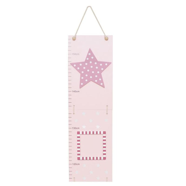 Wooden Pink Star Growth Chart R16041 Luxahaus Beyond