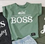 Boys' Vintage Green Graphic T-shirt - Mini Boss | MIK-18
