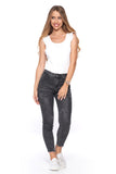 Ribbed Tank Top with Lace Sleeves | BD900-525