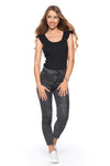 Ribbed Tank Top with Lace Sleeves | BD900-525