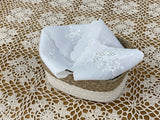 White Bread Basket Serviette with Butterfly Embroidery | 1771