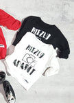 Boys' White Graphic Long-sleeved Shirt - Niezły Aparat | MIK-13