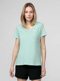4F Womens' Mint V-neck T-shirt | TSD002-Mi