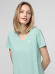 4F Womens' Mint V-neck T-shirt | TSD002-Mi