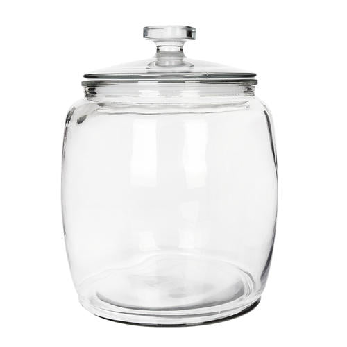 8.5 Liters Barrel Shape Glass Jar with Lid