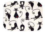 Black Cats Pattern Flannel Baby Swaddle - Pielucha | SSN-003