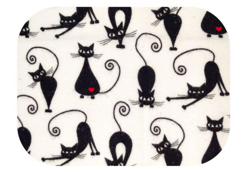 Black Cats Pattern Cotton Baby Swaddle - Pielucha | SSN-003
