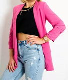 Neon Pink Lightweight Italian-style Blazer | HAL-88833