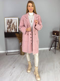 Selavi Powder Pink Coat with Golden Buttons | L015-2-PP