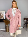 Selavi Powder Pink Coat with Golden Buttons | L015-2-PP