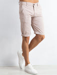 Men’s Beige Chino Shorts with Light Pattern | 275-SN