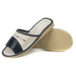 Women's White and Graphite Slippers | SD45E