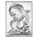 Silver Pope Saint John Paul II Souvenir - Jan Paweł II (5.11 in x 7.08 in) | 6287-3