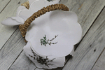 White Serviette with White Catkin Embroidery | EO-01