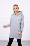 Hooded Sweatshirt with Barcode Print | 9147