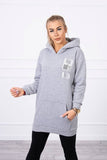 Hooded Sweatshirt with Barcode Print | 9147