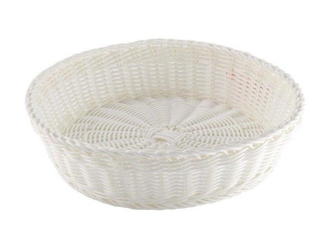 White Poly-rattan Basket | 4K0562