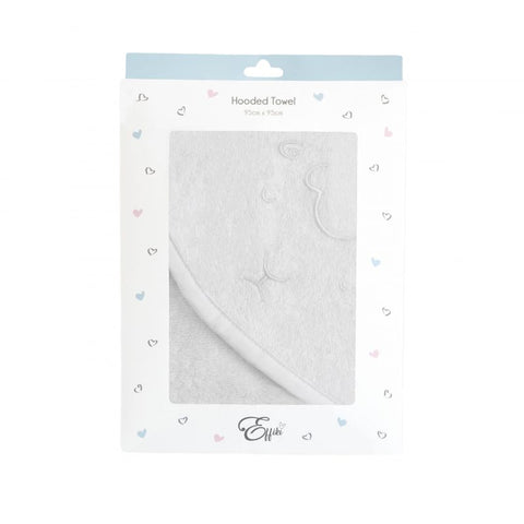 Effiki White Cotton Hooded Towel | 031-02