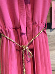 Girls' Pink Dress with Chain Belt | SU1-FUS