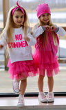 Girls' Pink Slip Petticoat Dress with Tulle | Q-017