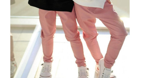 Girl's Pink Waxed Pants | Q-012