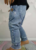 MIMI Boys' Blue Super Soft Jeans Joggers | S-128-Blue Jeans