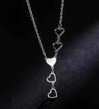 Five Hearts Stainless Steel Necklace | LH887