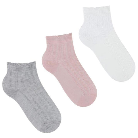 Girl's Three-pack of Ankle Socks | CSG200-066