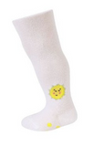 Gatta Cottoline White Baby Girl Tights 0-6 months | W-01-wh 0-6 m