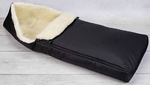 Black Wool Insulated Sled Cushion / Bag - Śpiworek do Sanek | GB-036